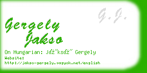 gergely jakso business card